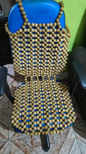Assento Massageador Anti Stress Bolinhas de Madeira