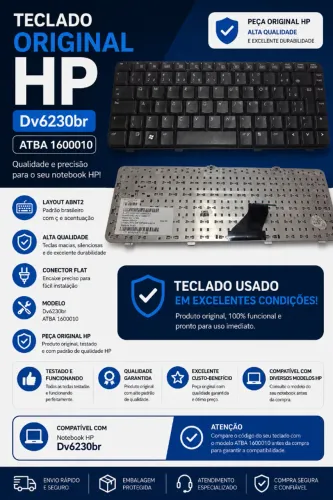 Teclado Original HP Dv6230br ATBA 1600010