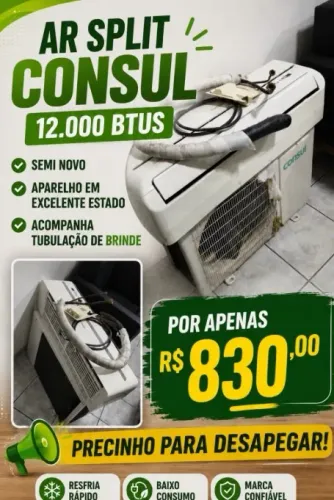 Ar condicionado Split 12000btus CONSUL estado de novo