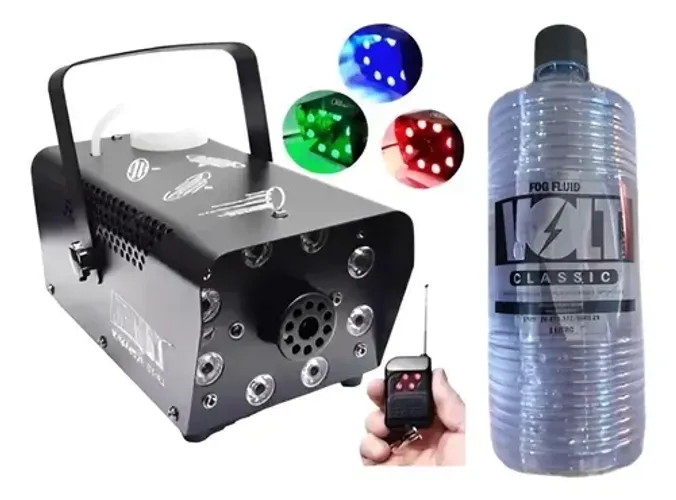 Máquina De Fumaça Luatek Lky5 Plus 750w 8 Led Iluminação Rgb + Controle