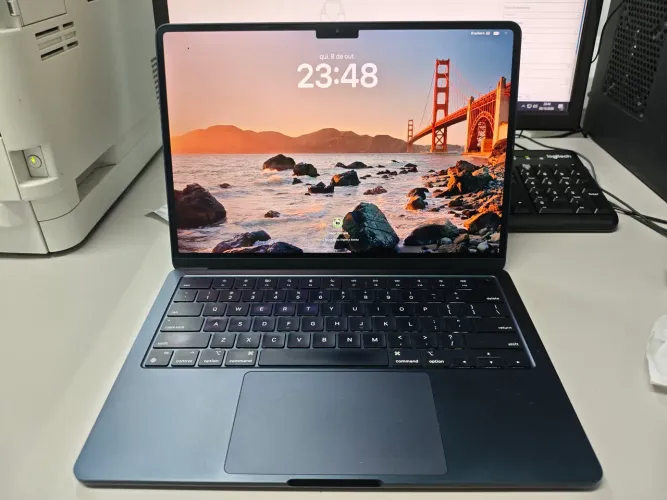 MacBook Air M2 A2681 8GB 256GB Midnight Azul-Escuro - Impecável - Bateria 97%