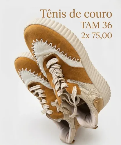 Tênis de couro feminino