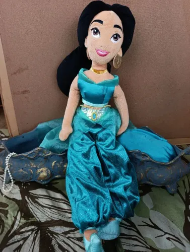Kit Festa Jasmine Aladdin Pelúcia Original Disney Store + Painel