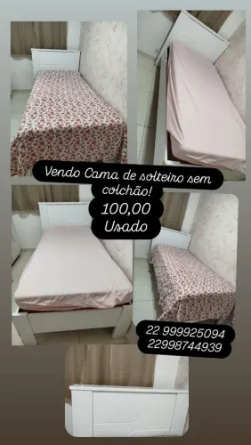 Vendo Cama solteiro sem colchão