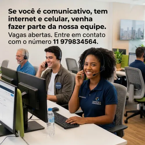 Vagas para atendimento ao cliente 