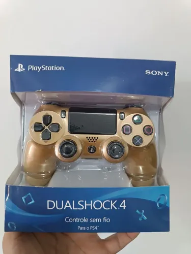 Controle sem fio - PS4 - Playstation 4 - Novo - Dourado