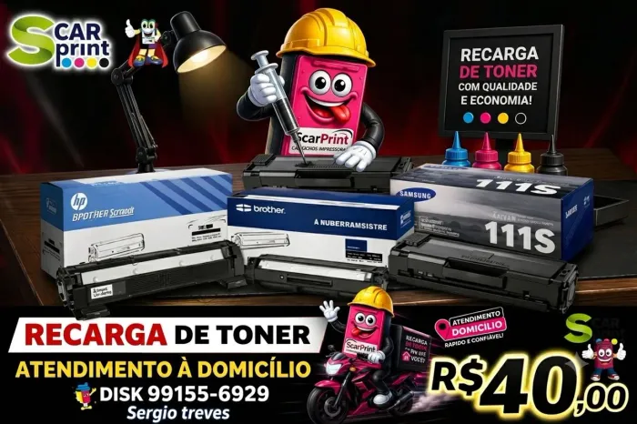 Recarga e venda de toner de impressora