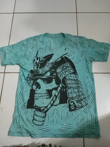 Camiseta Infantil Masculina Ciana de Poliéster com estampa de Samurai