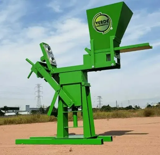 MÁQUINA DE TIJOLOS ECOLÓGICOS - FÁBRICA BARATA!