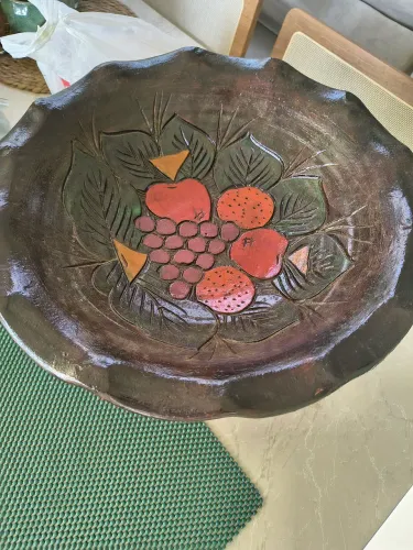 Fruteira Artesal Em Cerâmica 