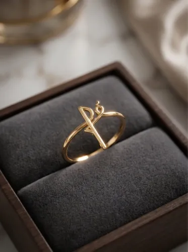 Anel de ouro 18k - Fé