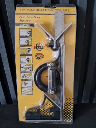 Esquadro Combinado 12" 300mm para marcenaria, novo, lacrado