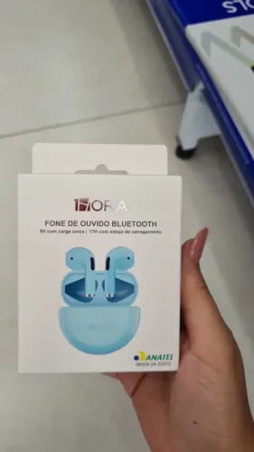 Fone de Ouvido Bluetooth 5.3 AZUL CLARO E ESCURO - 1Hora
