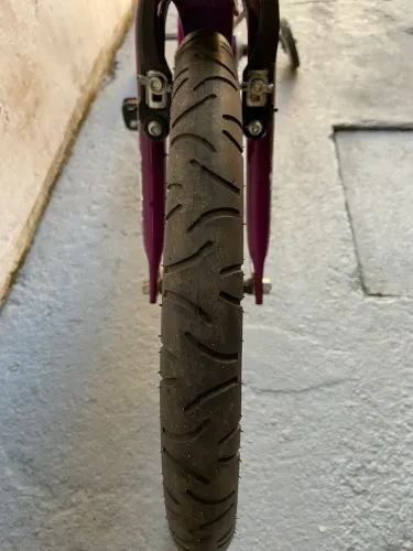Bicicleta Infantil Aro 20 Cairu Genova - Roxo (com rodinhas e cestinha)