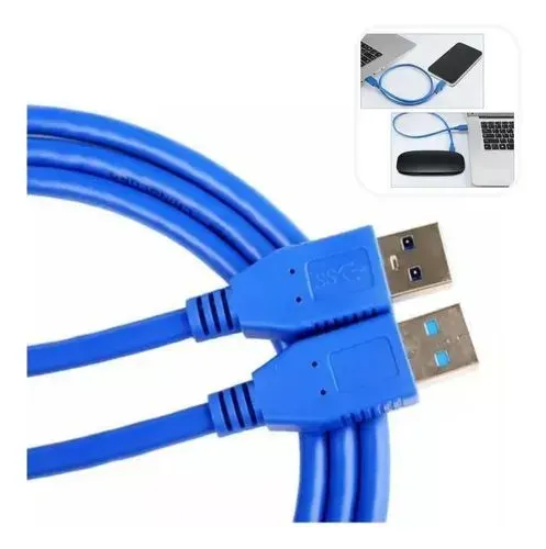 Cabo Usb Macho 2 Pontas 3.0 Três Metros Faço Entrega 