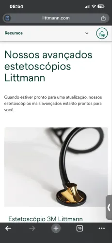 ESTETOSCÓPIO LITTMANN MASTER CARDIOLOGY BLACK EDITION (2161) 3M