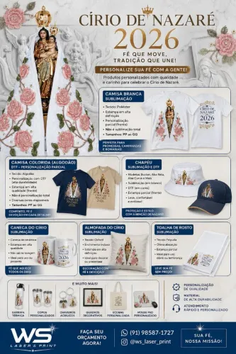 Produtos personalizados círio 2026