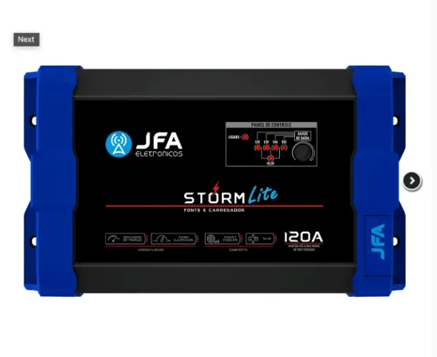 Fontes JFA Storm Lite Automotiva 12v 120A Novo 1 ano de garantia