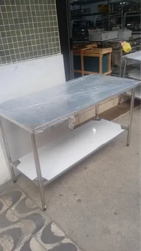 Mesa de Inox 1,50 x 70 Reforçada Nova
