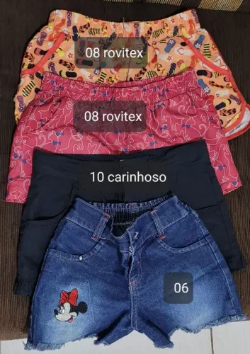 Shorts infantil tamanho 8