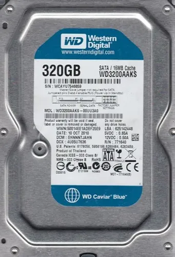 Hd Sata 3.5mm WD Caviar Blue 320GB
