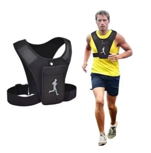 Colete refletivo para corrida com bolsos