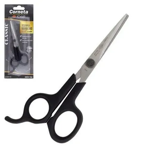 Tesoura De Barbeiro De Inox Classic 5'' Na Cartela