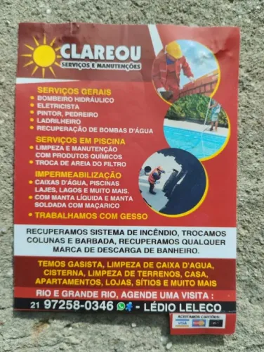 Manutenção de piscinas em geral 