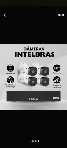 Kit CFTV instalado com garantia de 6 meses.