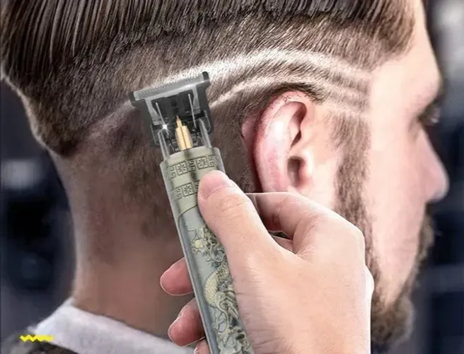 Aparador de pêlos elétrico T9 Hair Clipper, reparar barba, aparar pêlos, cortar cabelo