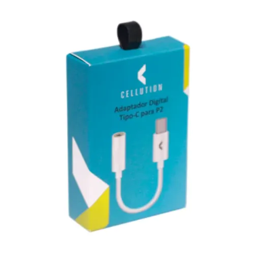 Cabo Adaptador de Áudio Tipo-C para P2 - Marca Cellution cod 3249