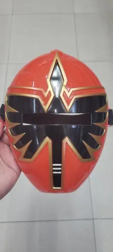 2 Máscaras Power Rangers Vermelha fantasia festa cosplay herói