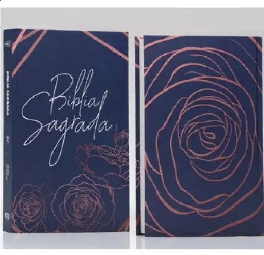Bíblia Sagrada Almeida Corrigida Fiel (ACF) - Letra Média - Capa Dura - Rose Gold