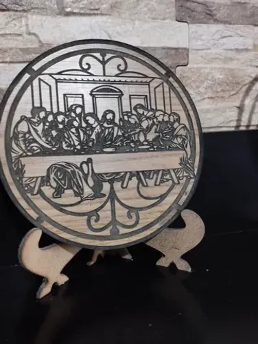 Placas personalizadas em madeira santa ceia, sagrada familia e nossa senhora de aparecida