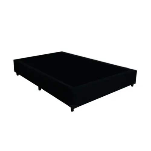 Cama Box Casal Suede Preto