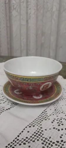 BOWL E PRESETOIR EM PORCELANA CHINESA 
