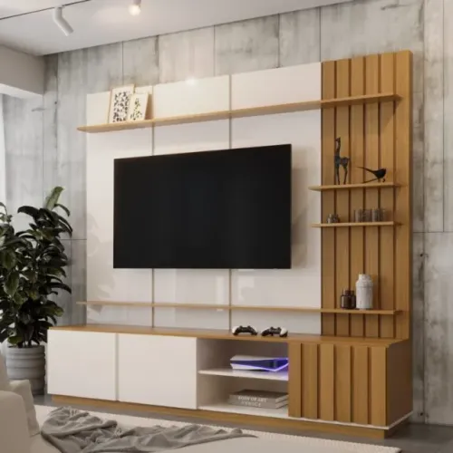 sala home rack bancada painel
