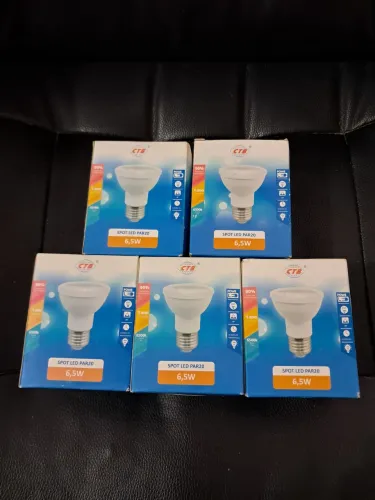 Kit com 5 Lâmpadas LED Spot PAR20 6,5W 6500 K CTB