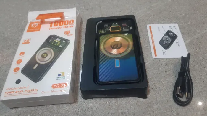 Carregador Portátil Power Bank 10000mAh por indução