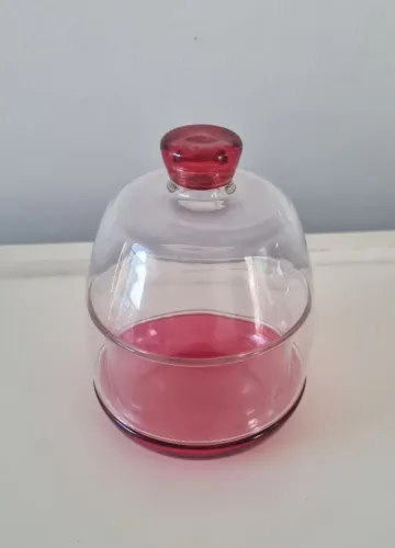 Pote de Doces/ Açucareiro com Tampa Feito na Turquia em Cristal