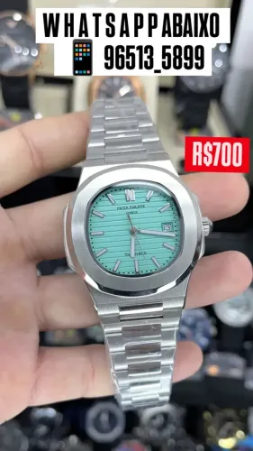 Relógio PATEK PHILIPPE AUTOMÁTICO _ MOSTRADOR AZUL TURQUESA