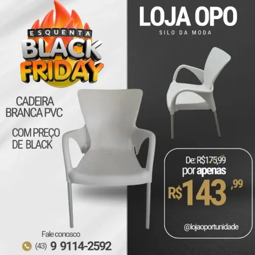 CADEIRA DE PVC BRANCA 