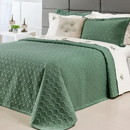 Cobre Leito para Cama de Casal Verde