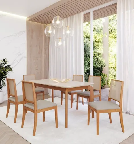 Mesa ficus comn7 cadeiras buriti trop Black Friday