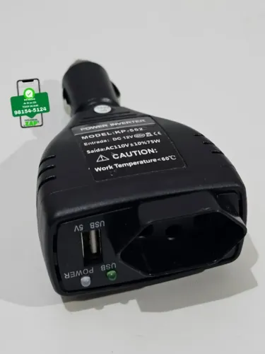 Inversor automotivo 12V saída 110V 75W - faço entrega
