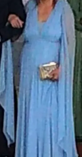 Vestido Azul Claro Longo