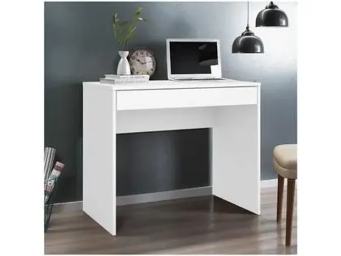 Escrivaninha Branca Moderna com Gaveta