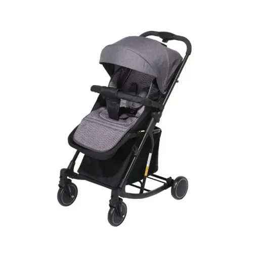 Carrinho de Bebê Passeio Vira Balanço Maximo Preto com cinza Maxi Baby