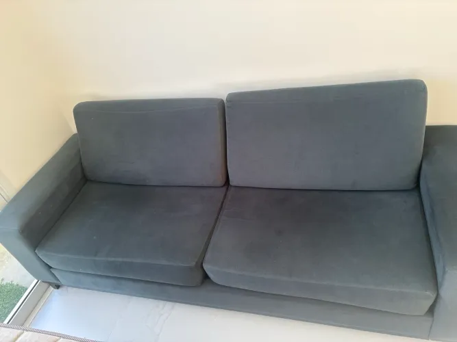 Sofá almofadas com molas 3 lugares