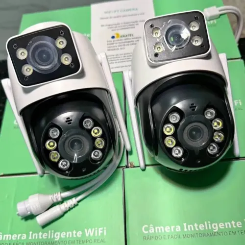 Câmera Externa Dupla Wi-fi Monitoramento - 1 ano de garantia